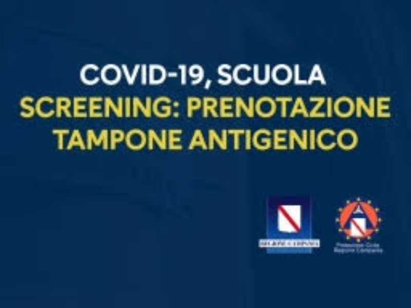 Procedura di prenotazione di tamponi antigenici per l’effettuazione di screening.